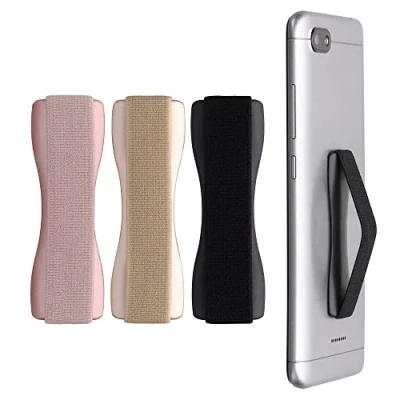 Abbildung von kwmobile Smartphone Fingerhalter 3 Set Handy Halter Griff Halterung Einhandbedienung 3X Handyhalter in Schwarz Rosegold Gold