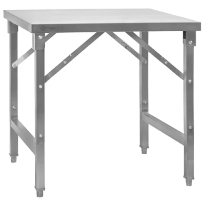 Abbildung von Mahlzeit Edelstahltisch 80 x 70 80,5 cm Arbeitstisch, Küchentisch, Edelstahl Zubereitungstisch Gastronomietisch, Gastrotisch, Serviertisch Tisch für Küche und Gastronomie