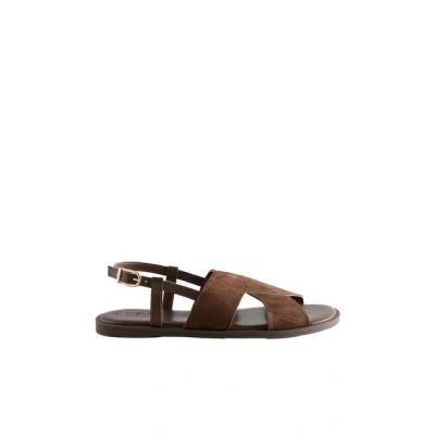 Abbildung von Next Riemensandalette, Damen, Größe: 38.5, Chocolate brown leather Schuhe