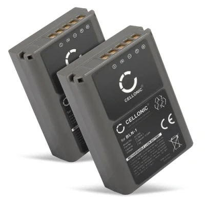 Abbildung von CELLONIC 2X BLN 1 Akku kompatibel mit Olympus OM D E M5 Mark II, M1, Pen P5, M5, F 7.4V 1140mAh