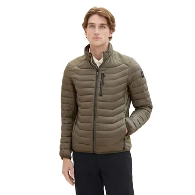 Abbildung von TOM Tailor Hybrid Jacket Übergangsjacke, Herren, Größe: Medium, Smokey olive green