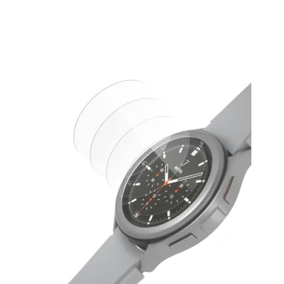 Abbildung von Sinoacc 4 Stück Schutzglas Für Galaxy watch classic 46mm Panzerglas, HD Anti Fog Gehärtetes Glas Schutzfolie Samsung Displayschutz Zubehör Screen Protector