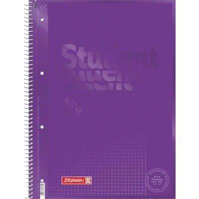 Abbildung von 5 x Brunnen Kollegblock Student Colour Code A4 90g/qm 80 Blatt purple