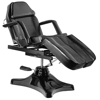 Abbildung von ACTIVESHOP Basic 234c Pedi Kosmetikliege Massageliege Massagestuhl Kosmetikstuhl Therapieliegen Behandlungsliege Schwarz bis 180 kg belastbar Premium PU Leder x 63 (64 80) cm (L W H)