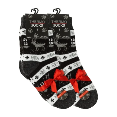 Abbildung von Yenita 4 PAAR Vollfrottee Socken, Damen, Größe: 39 42, Schwarz