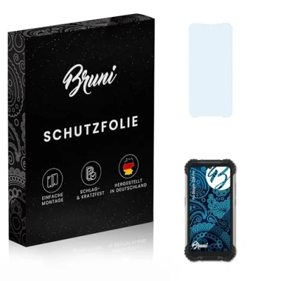 Abbildung von Bruni Schutzfolie kompatibel mit Doogee S58 Pro Folie, glasklare Displayschutzfolie (2X)