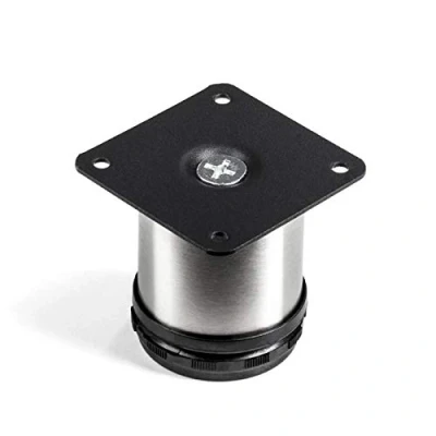 Abbildung von Möbelfuß JIM Schrankfuß echt Edelstahl Ø 50 mm/Höhe: 60 mm hohe Belastbarkeit durch extra starke Rohrwandung von SO TECH