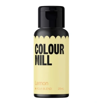 Abbildung von Colour Mill Aqua Blend Lemon 20 ml Lebensmittelfarbe auf Wasserbasis Sehr intensiv, hoch konzentriert
