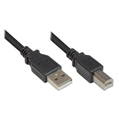 Abbildung von Good Connections 2510 05OFS Anschluss/Druckerkabel USB 2.0 Stecker A auf B, 0,5m schwarz