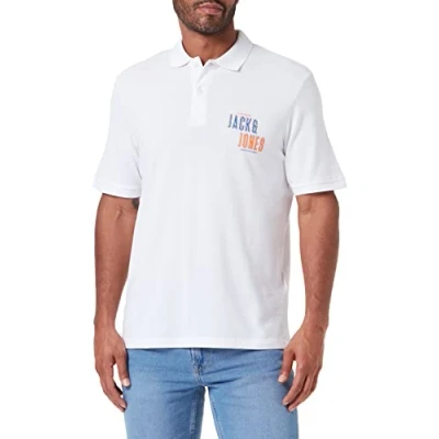 Abbildung von JACK &amp; JONES Herren JCOCOAST Polo SS FST Poloshirt, White, L