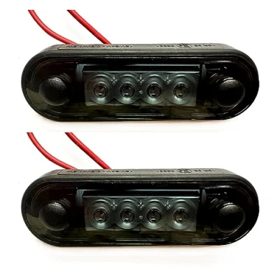 Abbildung von MelTruck® 2x Rote LED Begrenzungsleuchte Umrissleuchte Dunkles E9 f. LKW PKW Anhänger EMV