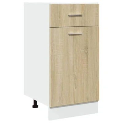 Abbildung von vidaXL Schubunterschrank, Küchenschrank mit Schublade, Unterschrank für Küche, Küchenzeile Küchenmöbel, Sonoma Eiche Holzwerkstoff