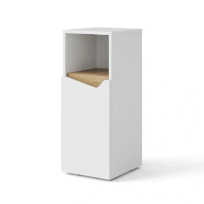 Abbildung von Vicco Midischrank Marelle, Weiß/Artisan Eiche, 30 x 74.5 cm mit Tür und offenem Fach