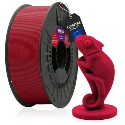 Abbildung von WINKLE PLA Filament Matt Himbeerrot für 3D Drucker 1,75 mm 1 kg Rot Matte Oberfläche FDM Spule
