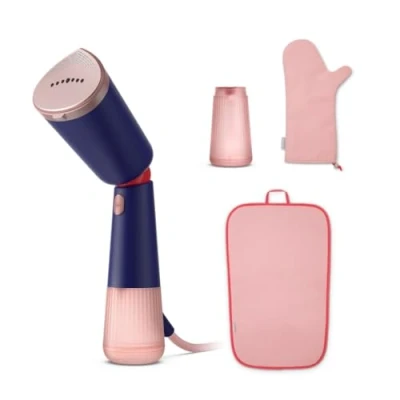 Abbildung von Philips Dampfbürste &quot;STH5030, 120 ml und 200 austauschbarer Wassertank, Metallplatte&quot;, 1400 W, Steamer im schlanken Design; 2 in 1 Handschuh, Tasche, Stylemat inkl.