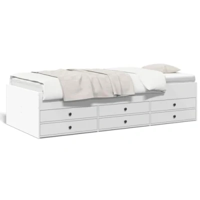 Abbildung von vidaXL Bett Tagesbett mit Schubladen ohne Matratze Weiß 75x190 cm