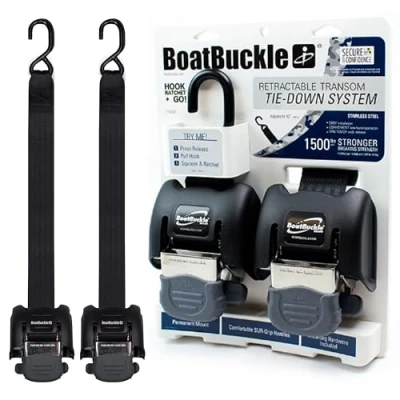 Abbildung von BoatBuckle G2 Edelstahl Spanngurt (schwarz), 1 Paar