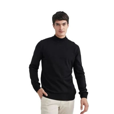 Abbildung von DeFacto Herren Pullover Stilvolle an Rollkragenpullover Strickjacken &amp; Strickpullover für und jeden