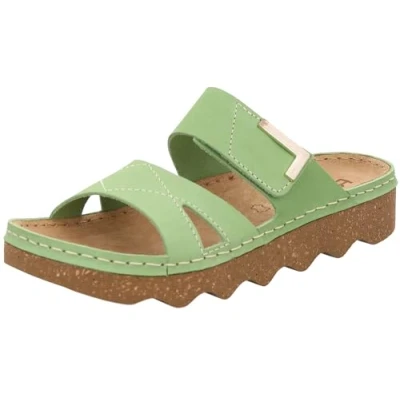 Abbildung von Rohde Foggia D Pantolette, Keilabsatz, Sommerschuh, Schlappen mit praktischem Klettverschluss