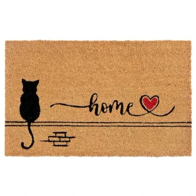 Abbildung von HANSE Home Fußmatte &quot;Kokos Cat Home&quot;, rechteckig, Schmutzfangmatte, Rutschfest, Outdoor, Innen, Außen, Kokosmatte, Flur
