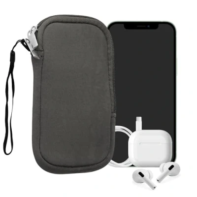 Abbildung von kwmobile Handytasche für Smartphones M 5,5&quot; Neopren Handy Hülle Stone Dust Tasche 15,2 x 8,3 cm Innenmaße
