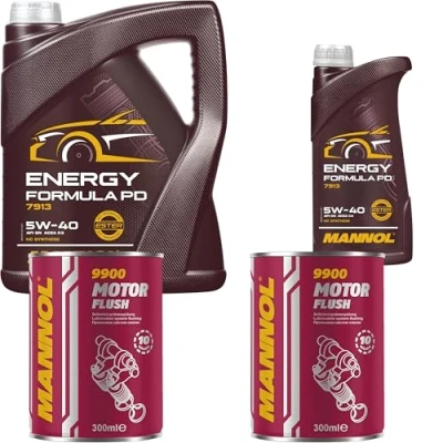 Abbildung von 6L Motoröl MANNOL Energy Formula PD 5W 40 2x Motor Flush ADDITIV