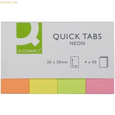 Abbildung von Connect Haftstreifen 20x50mm Neonfarben VE=4x40 Blatt