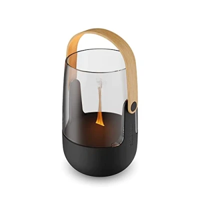 Abbildung von Stadler Form Aroma Diffuser &amp; Laterne Sophie Little, mit Akku bis 7 h, Indoor und Outdoor geeignet, beleuchtet beduftet, Flammen Effekt, für ätherische Öle, schwarz Bambus Griff