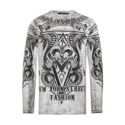 Abbildung von Cipo &amp; Baxx Langarmshirt, Herren, Größe: Medium, Grey
