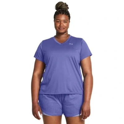 Abbildung von Under Armour Tech T Shirt für Damen, Kurzarm, V Ausschnitt