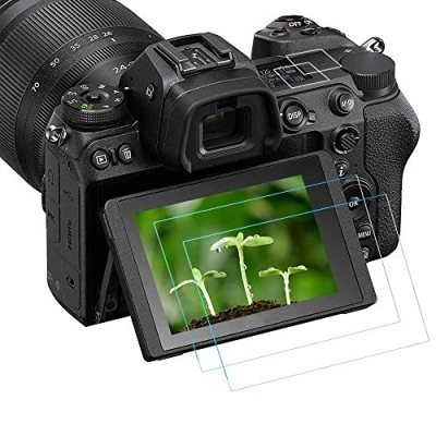 Abbildung von Top+Displayschutzfolie kompatibel für Nikon Z7II Z6II Z7 Z6 Kamera (2 + 2 Stück), FANZR 0,3 mm, 9H Härte, kratzfestes gehärtetes Glas