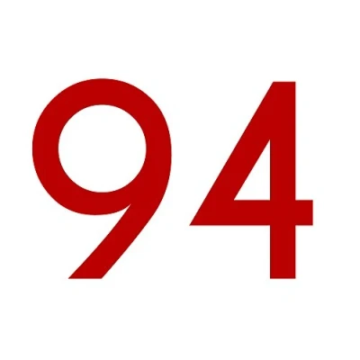 Abbildung von Zahlenaufkleber Nummer 94, rot, 10cm (100mm) hoch, Aufkleber mit Zahlen in vielen Farben + Höhen, wetterfest