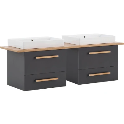 Abbildung von Schildmeyer Waschtisch &quot;Duo&quot;, 165 cm Breite