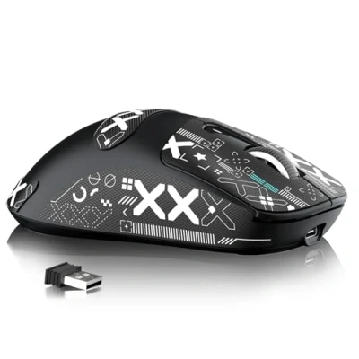 Abbildung von ATTACK SHARK X3MAX 49g SUPERLIGHT Mouse with Tape, PixArt PAW3950 Gaming Sensor, BT/2.4G Wireless/Wired Mouse, 6 Adjustable DPI 42000, 200 Hrs Battery, Office Mice for Win11/Xbox/PS/Mac (Black)