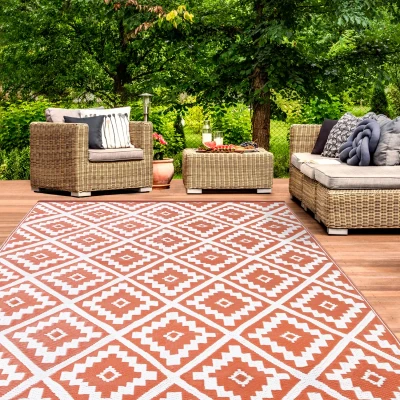 Abbildung von IDMarket Fußmatte Bahamas Terracotta 180 x 280 cm