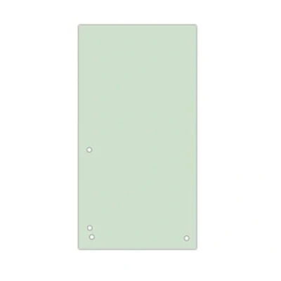 Abbildung von DONAU 100er Pack Trennstreifen/Farbe: Grün / 1/3 A4 aus 190 g/m² Recycling Karton/ 4 fach Lochung/ 23,5 x 10,5 cm/Gelocht/Trennblätter Ordner Register Trennlaschen/Made in EU