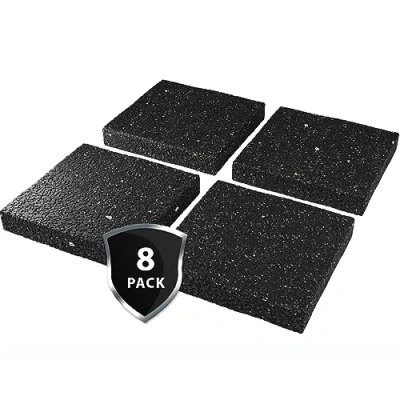 Abbildung von Waschmaschinen Antivibrationsmatte (8er Set) 9x9x1cm Anti Vibrationsdämpfer sicherer Stand für Trockner Möbel und Schränke Lautsprecher Gummimatte PREMIUM Antirutschmatte MADE IN GERMANY