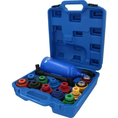 Abbildung von BRILLIANT TOOLS BT711110 MASTER Öl Einfülltrichter Satz mit drehbarem Winkelarm, 15 tlg. [Powered by KS TOOLS]
