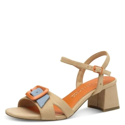 Abbildung von Marco Tozzi Riemensandalette, Damen, Größe: 39, Biscuit comb Schuhe