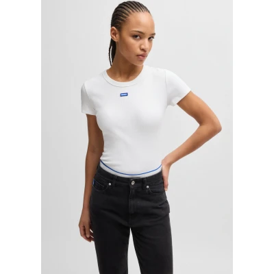 Abbildung von HUGO Classic Tshirt basic, Damen, Größe: XS, Weiß