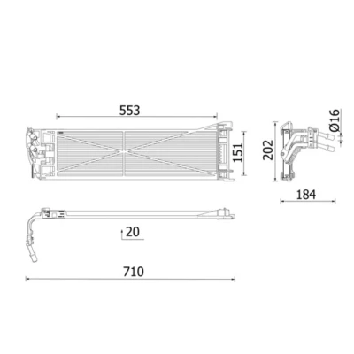Abbildung von MAHLE ORIGINAL CLC 306 000P Ölkühler, Automatikgetriebe