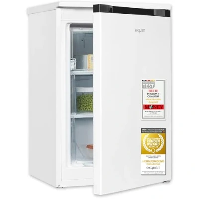 Abbildung von exquisit Gefrierschrank GS581 051C, 845 cm hoch, 549 breit, 4 Sterne Gefrieren, 39 dB, Türanschlag wechselbar