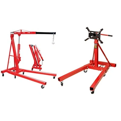 Abbildung von otgerlensker products Motorständer Motorhalter 900 kg + Motorheber Motorkran 2000