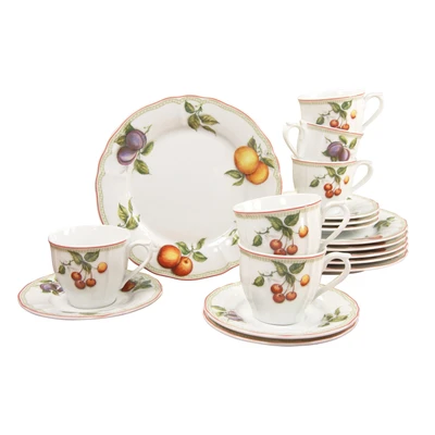 Abbildung von CreaTable Kaffeeservice &quot;Geschirr Set Flora Orchard&quot;, (Set, 18 tlg., Kaffeegeschirr für 6 Personen), Service, Teile, Personen
