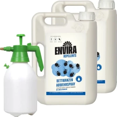 Abbildung von Envira Bettwanzen Abwehrspray im Doppelpack &amp; mit Drucksprüher
