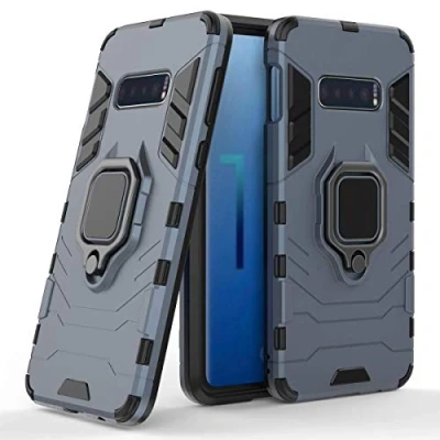 Abbildung von LuluMain Kompatibel mit Galaxy S10e Hülle, Ring Ständer Magnetischer Handyhalter Auto Caseme Schutzhülle Case für Samsung (Navy Blau)