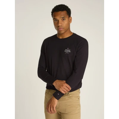 Abbildung von Tommy Hilfiger Stack TEE Langarmshirt, Herren, Größe: 3XL, Black