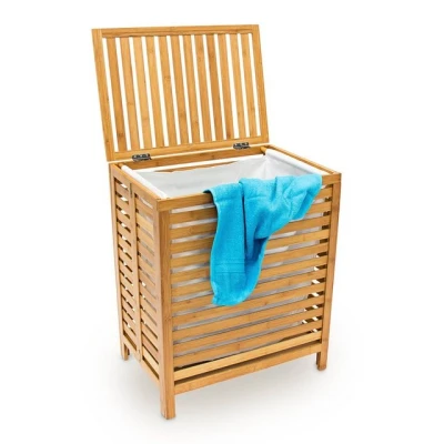 Abbildung von relaxdays Wäschetruhe Holz