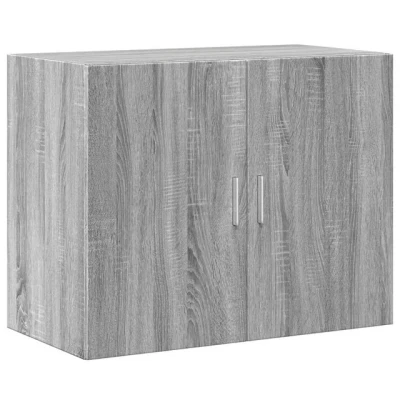 Abbildung von vidaXL Wandschrank, Hängeschrank mit Stauraum, Lagerschrank Wandmontage für Wohnzimmer Schlafzimmer Garage, Aufbewahrungsschrank Schrank, Grau Sonoma Holzwerkstoff