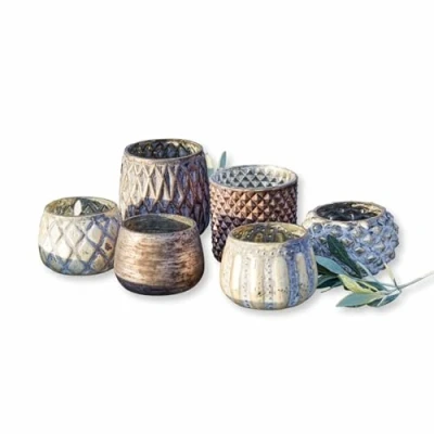 Abbildung von Mirabeau Windlicht Windlichter 6er Set Fajolle grau/gold